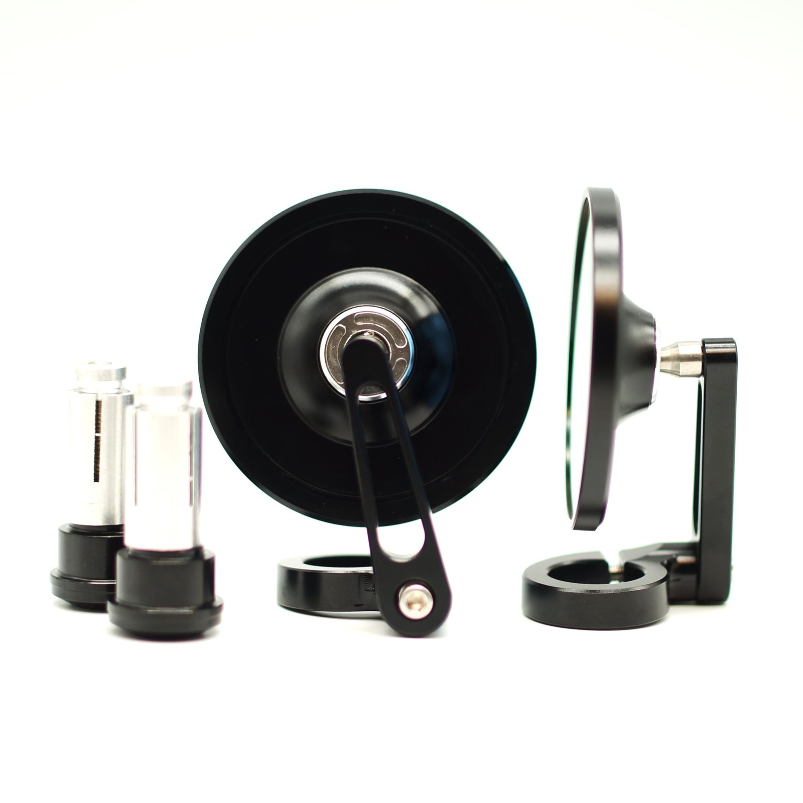 Chase round universal bar end mirror cafe racer Rogue Motorcycles Perth