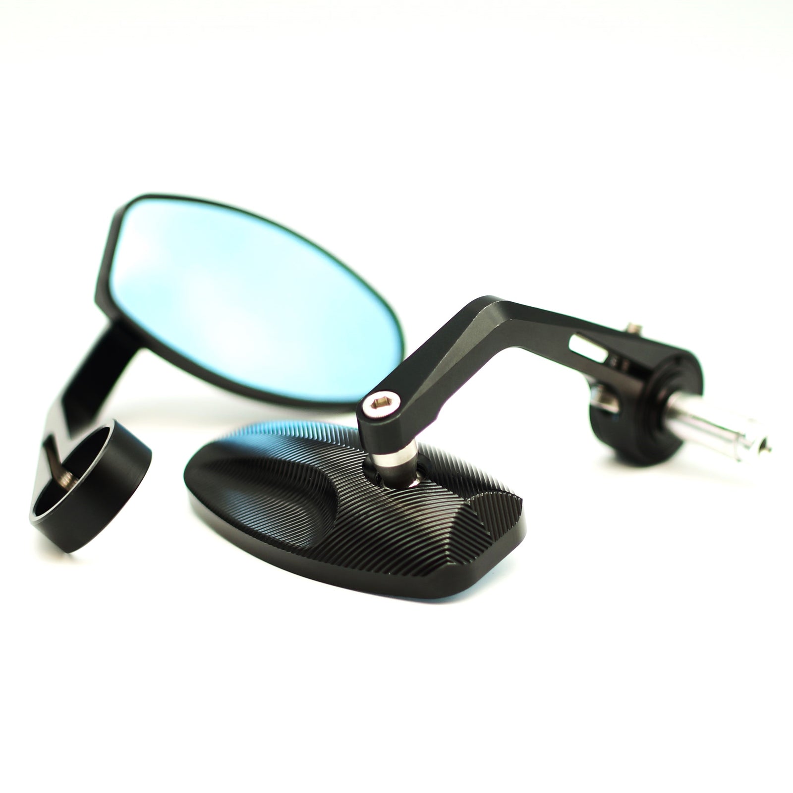 oval universal bar end mirror cafe racer Rogue Motorcycles Perth