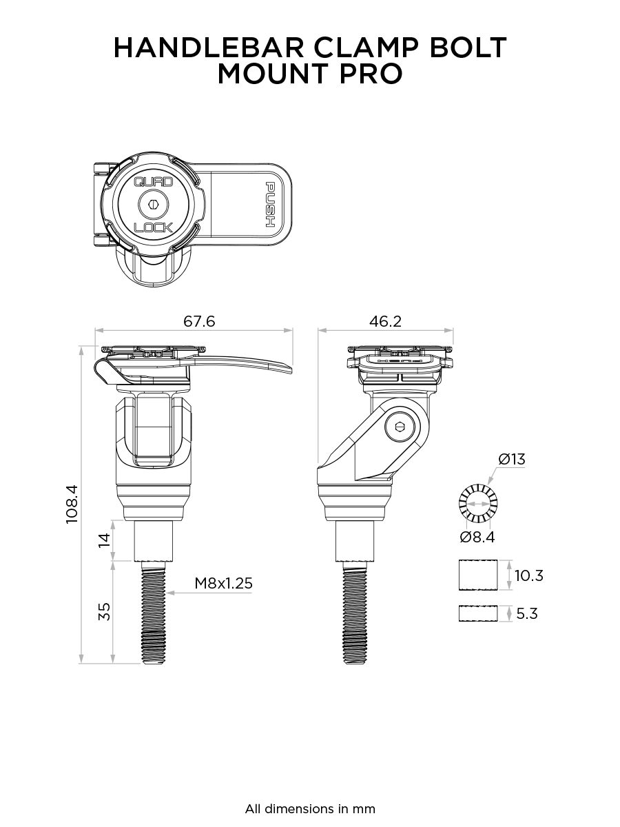 Motorcycle Handlebar Clamp Bolt Mount