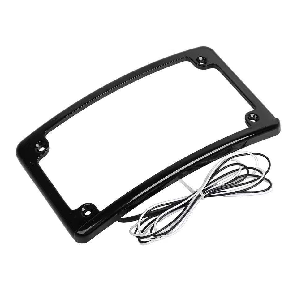 License plate frame curved with LED