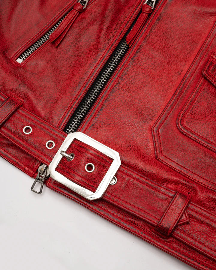 Belvedere Red Leather Jacket