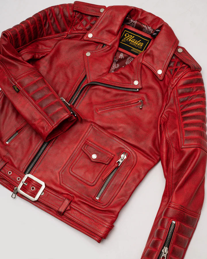 Belvedere Red Leather Jacket