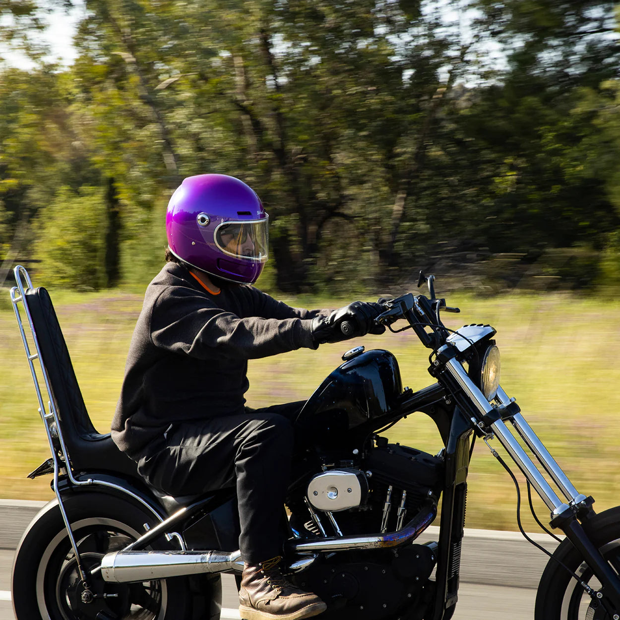 Biltwell Gringo SV Purple Grape Helmet Custom Rogue Motorcycles Perth