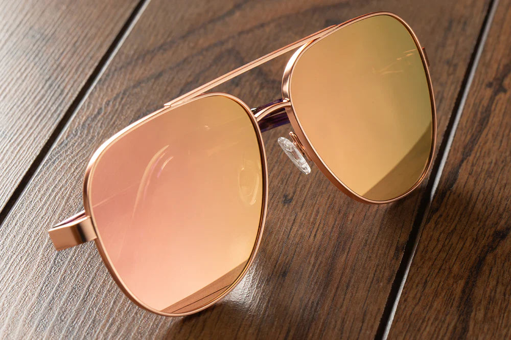 INCLINE SUNGLASSES: Rose Gold Polarized