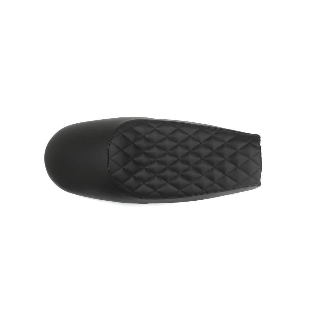 cafe racer seat rogue motorcycles perth australia black diamond stitch Bonneville triumph