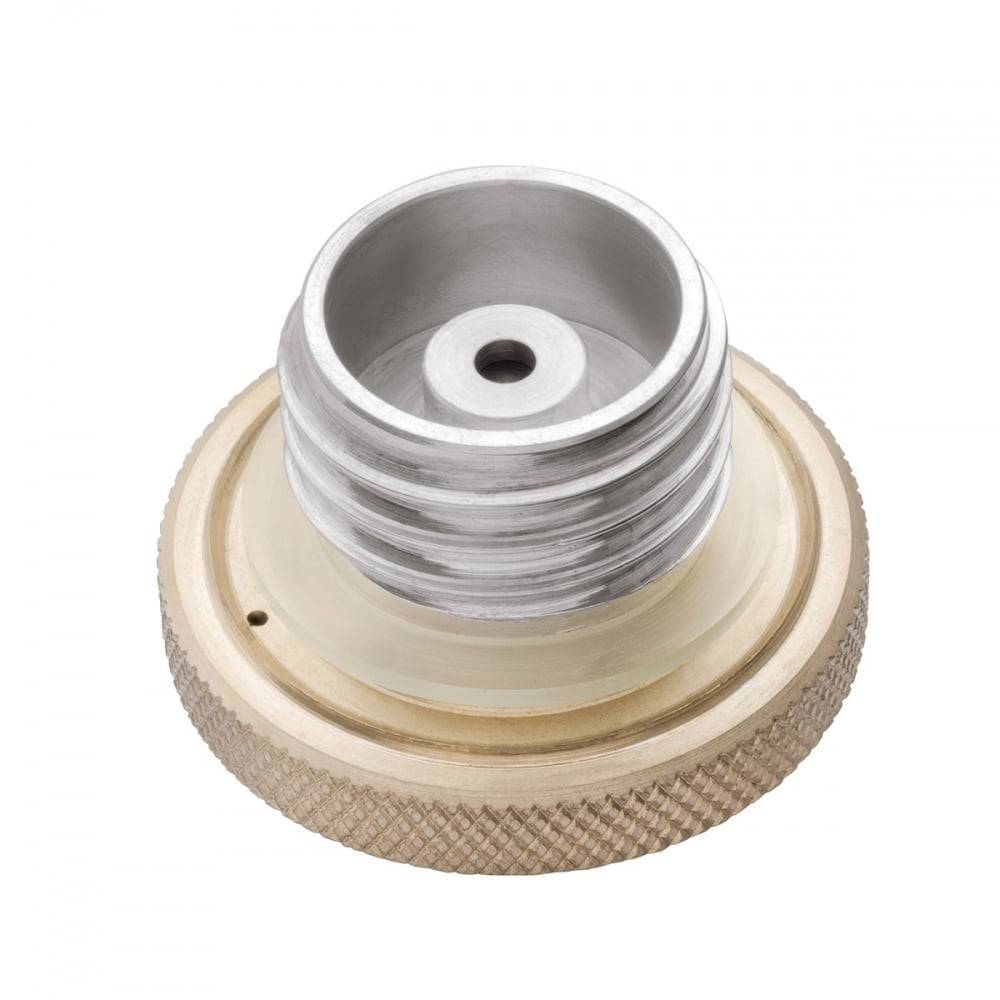 CUSTOM FUEL GAS CAP - BRASS RIPPLED TOP - ALUMINIUM THREAD - RIPPLED