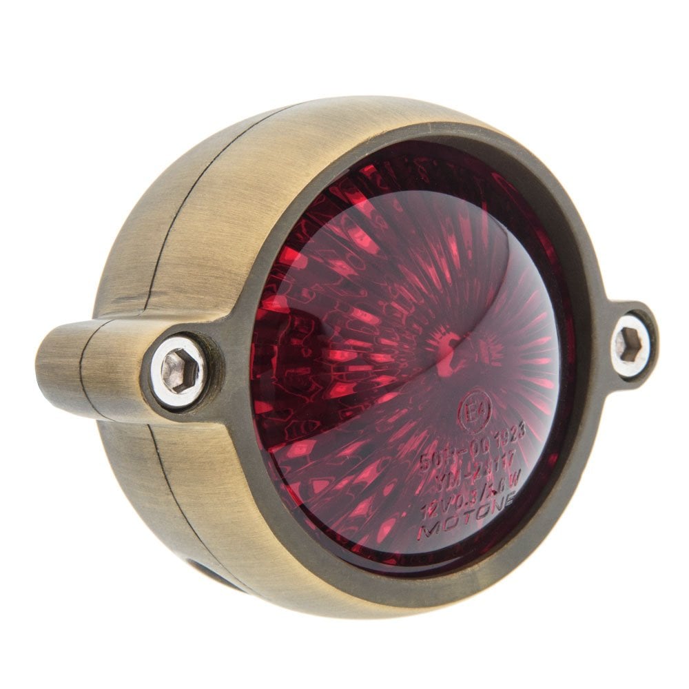 Rogue Motorcycles Perth Western Australia Brass LED Tail Light Cafe Racer Custom Bobber