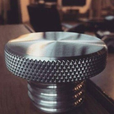 Spun satin Aluminium fuel cap for Triumph and Harley Davidson