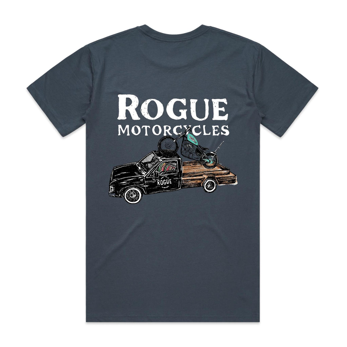 Roadside Saviour - Petrol Blue Staple Tee