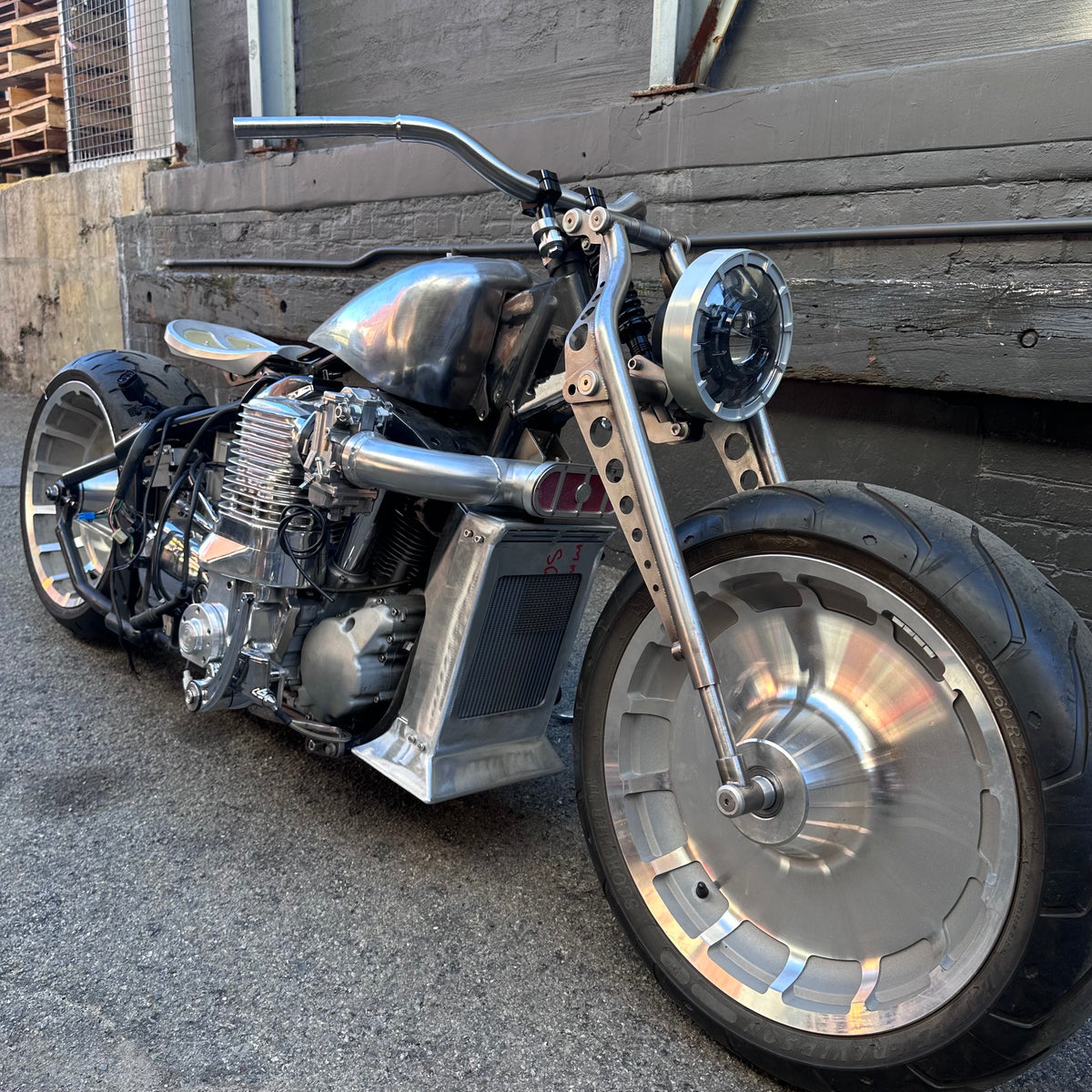 Billion 7” Fat Boy Rim-style billet Headlight