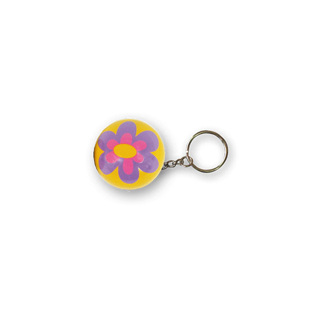 PURPLE FLOWER POWER KEY CHAIN