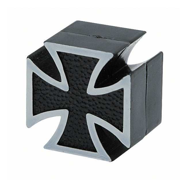 MALTESE CROSS BLACK Valve Stem Caps