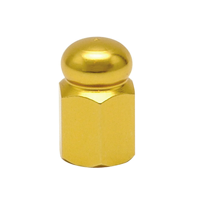 Alloy Hex Dome Gold Valve Stem Caps