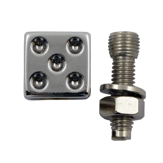 CHROME DICE LICENCE PLATE MOUNTS