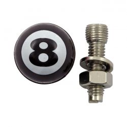 EIGHT BALL LICENSE PLATE MOUNTS BLACK