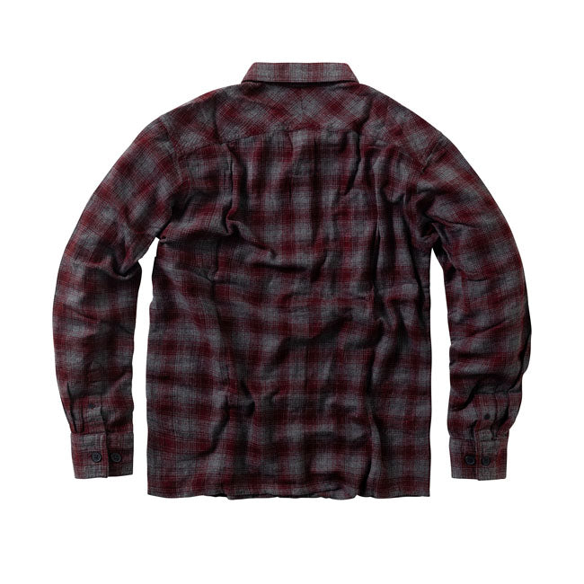 WCC Rigid Flannel Shirt Burgundy Grey - Rogue Motorcycles WCC Rigid Flannel Shirt Burgundy Grey - Rogue Motorcycles