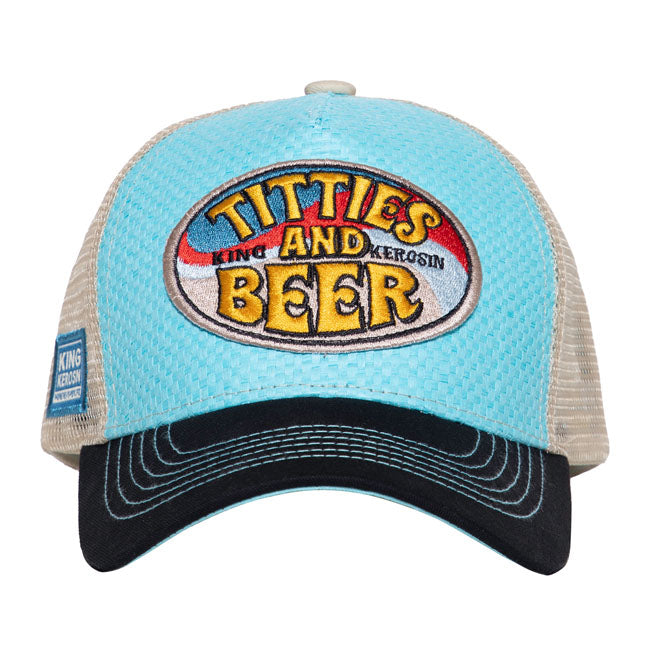 TITTIES & BEER TRUCKER CAP | BLUE WHITE