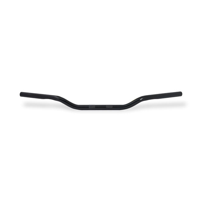 2 INCH RISE DIMPLED DRAG BAR 1" GLOSS BLACK (tracker style)