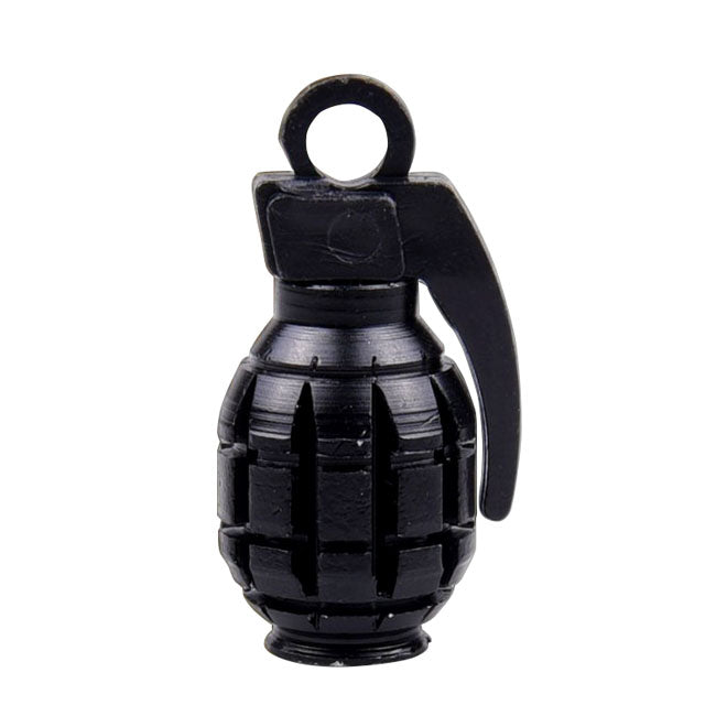 Hand Grenade Black Valve Stem Caps