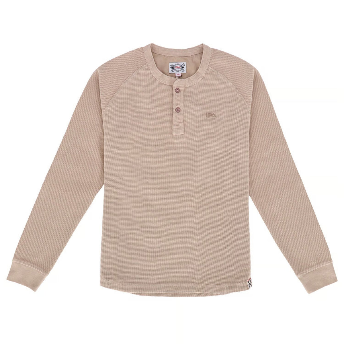 13 1/2 Waffle Henley Long Sleeve