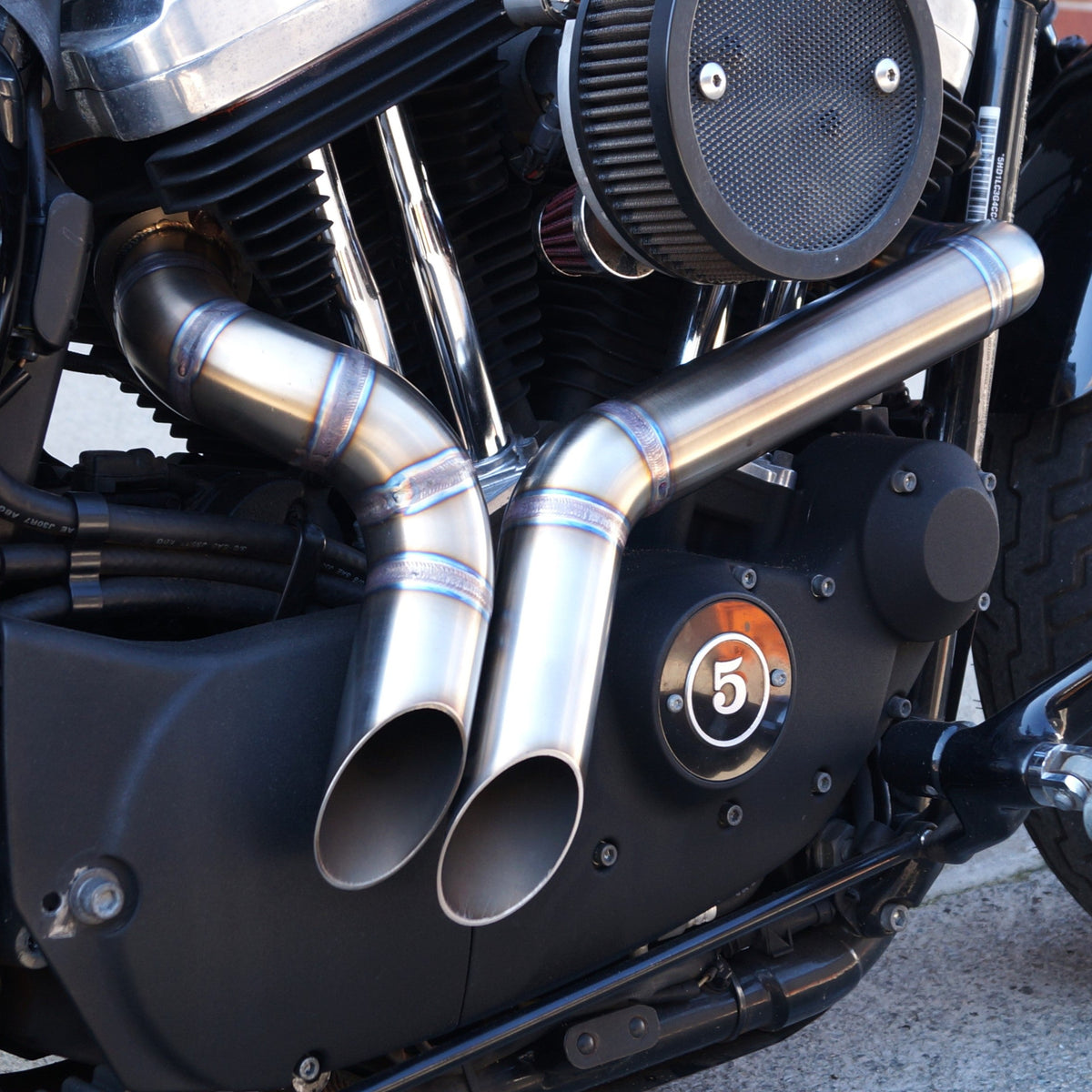 Harley Davidson Sportster custom exhaust Rogue Motorcycles Perth