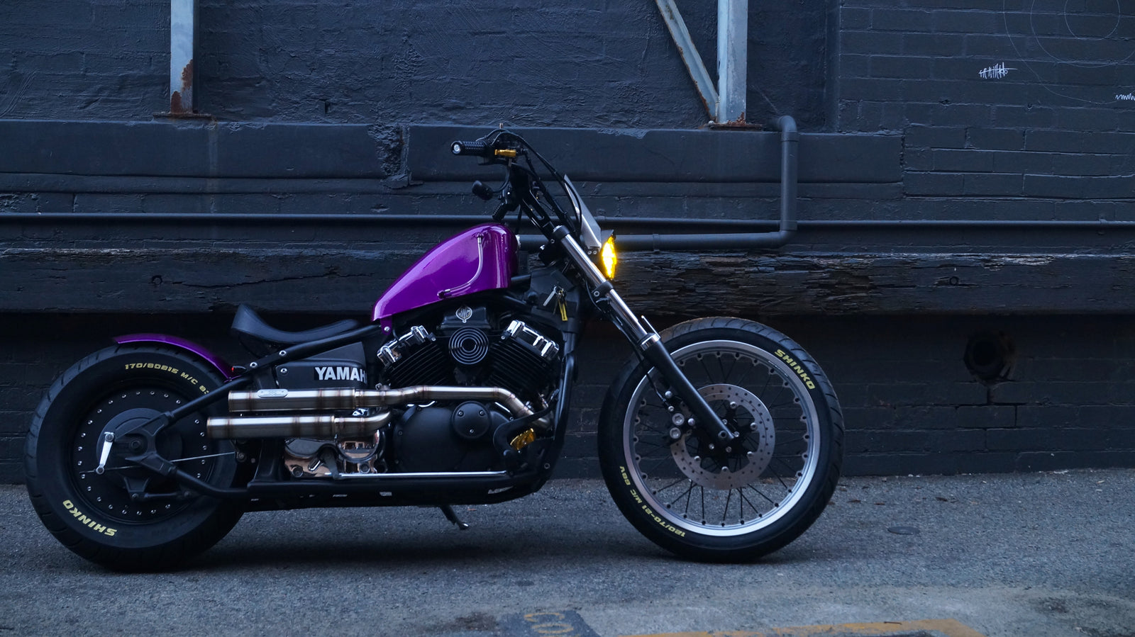 XVS 650 Sprinter Honeycomb headlight setup