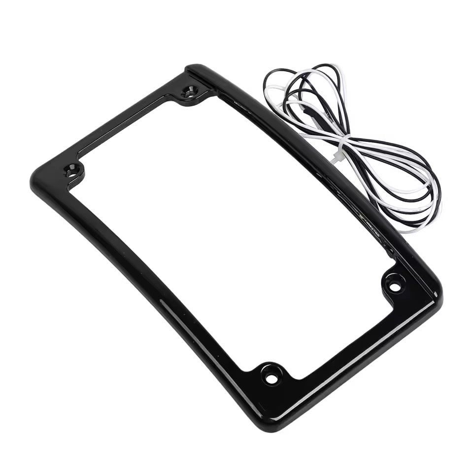 License plate frame curved with LED