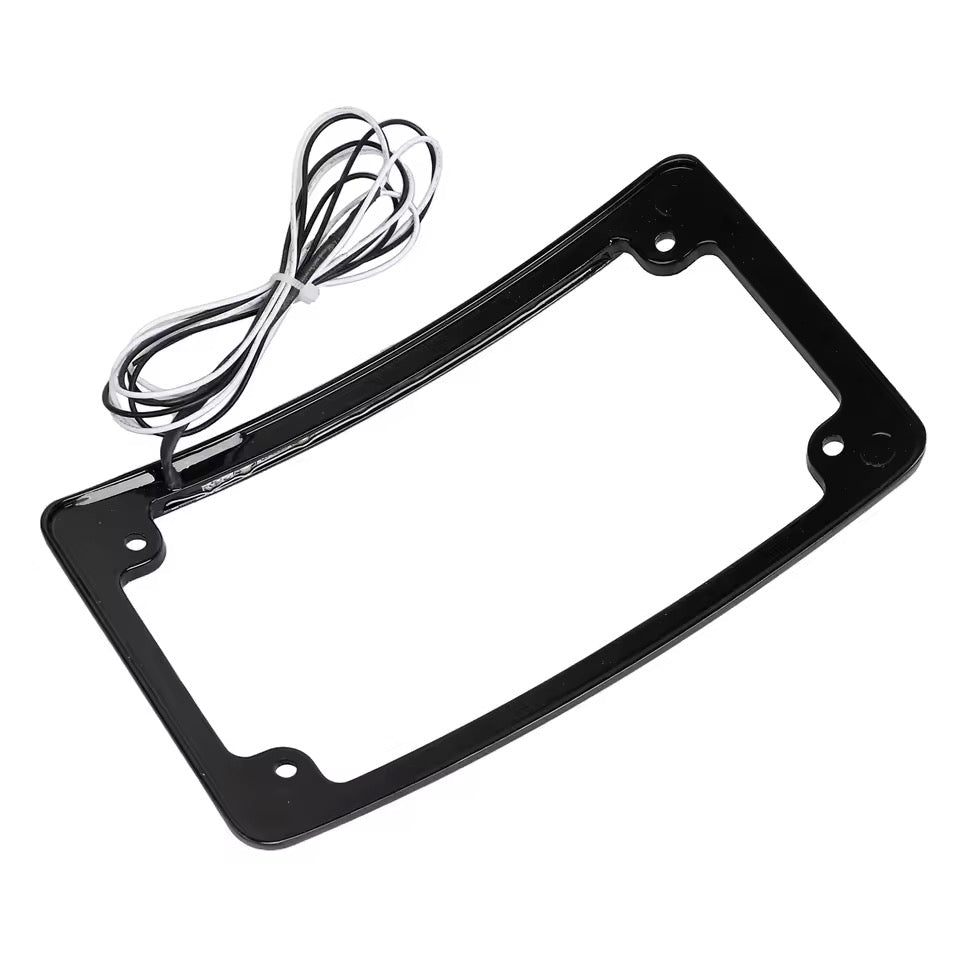 License plate frame curved with LED
