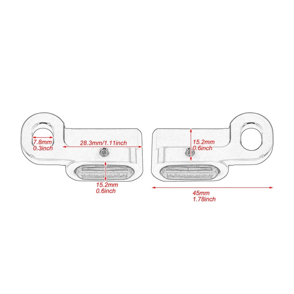 Handlebar indicators amber led black