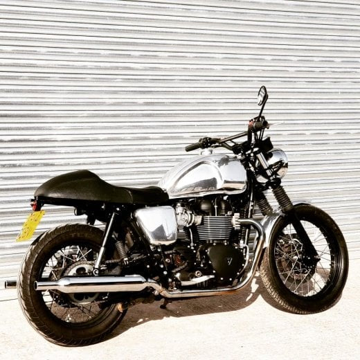 BONNEVILLE CAFE RACER SEAT - DIAMONDBACK - BLACK