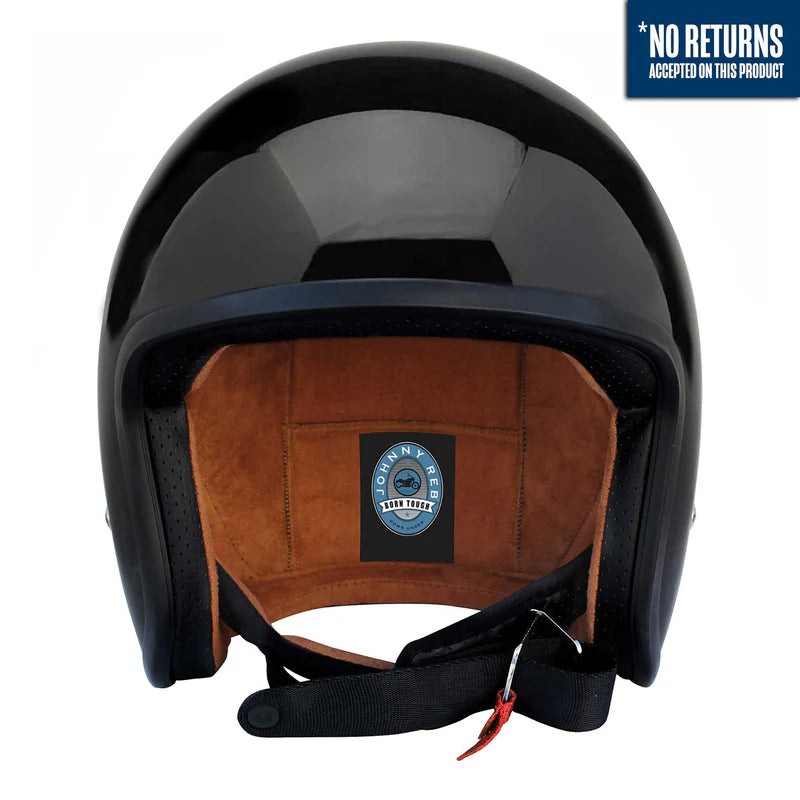 full face black motorcycle helmet profile pic BURKE OPEN FACE | GLOSS BLACK