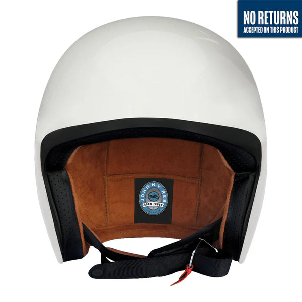 australian approved open face motorcycle helmets BURKE OPEN FACE | GLOSS WHITE