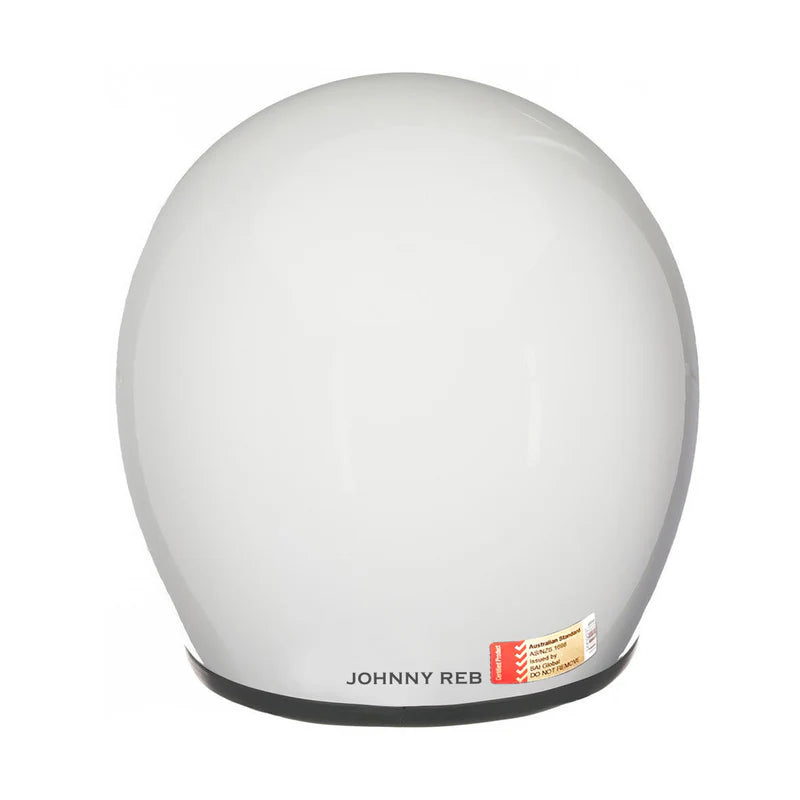 australian approved open face motorcycle helmets BURKE OPEN FACE | GLOSS WHITE