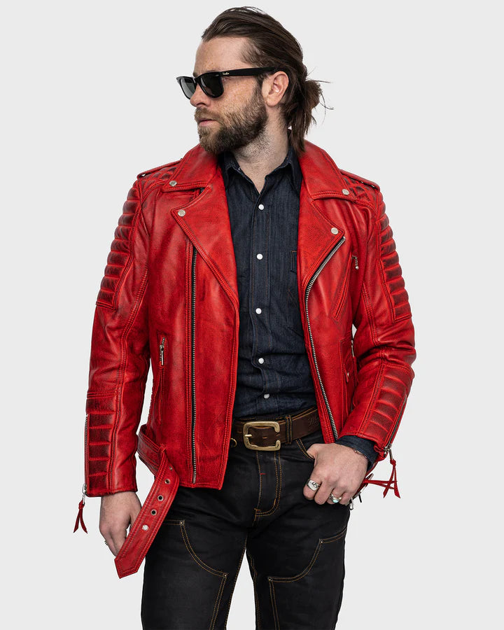 Belvedere Red Leather Jacket