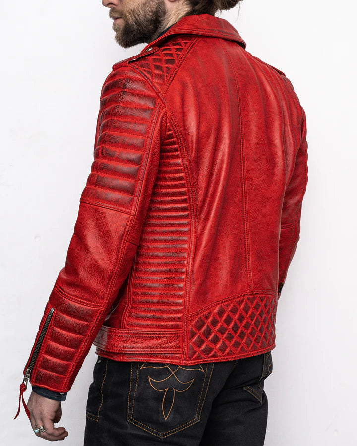 Belvedere Red Leather Jacket
