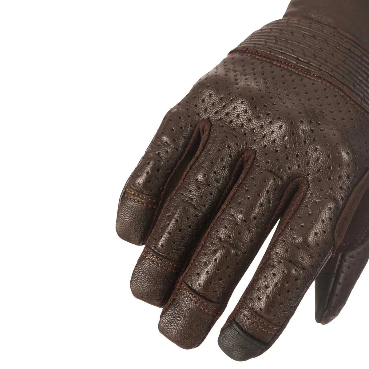 ONYX BROWN 02 - BROWN LEATHER MOTORCYCLE GLOVE