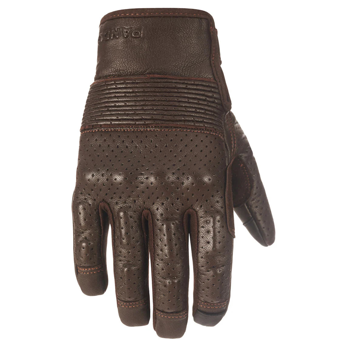 ONYX BROWN 02 - BROWN LEATHER MOTORCYCLE GLOVE
