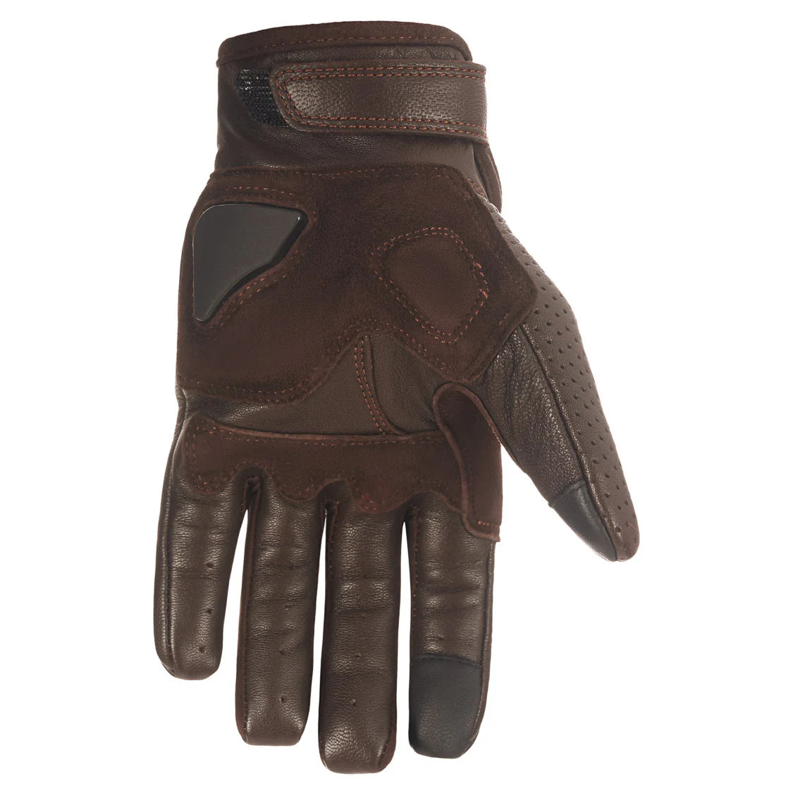 ONYX BROWN 02 - BROWN LEATHER MOTORCYCLE GLOVE