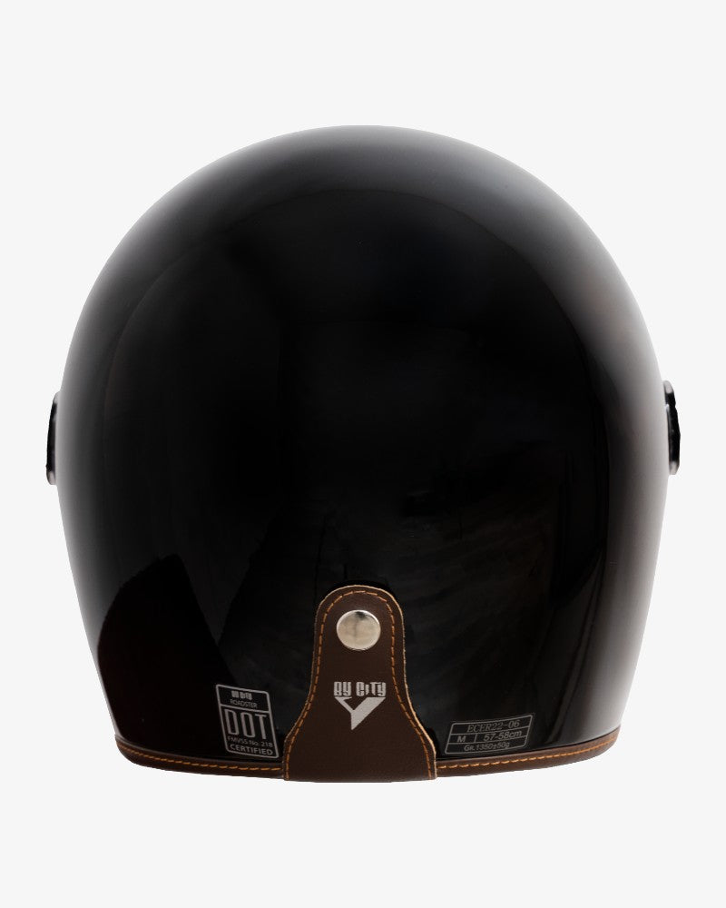 bilt white roadster dot motorcycle helmet BY CITY - ROADSTER III | Black Shiny