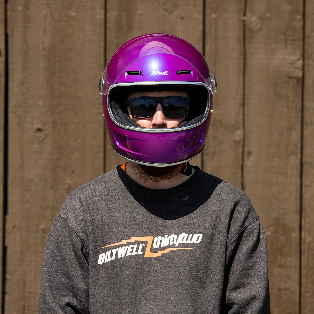 Biltwell Gringo SV Purple Grape Helmet Custom Rogue Motorcycles Perth
