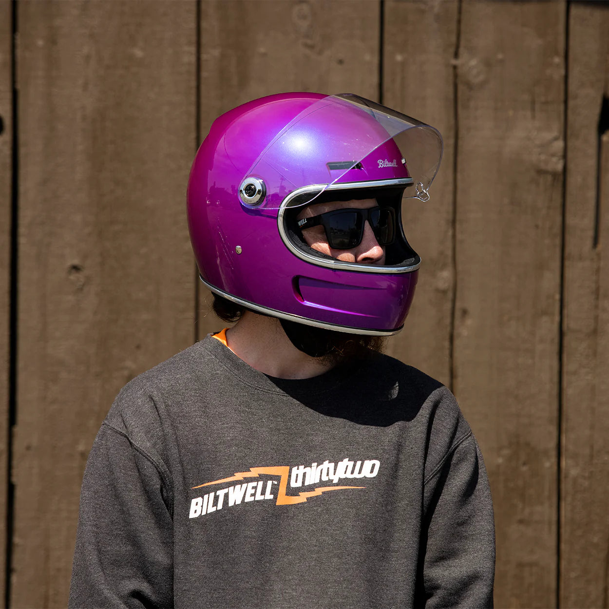 Biltwell Gringo SV Purple Grape Helmet Custom Rogue Motorcycles Perth