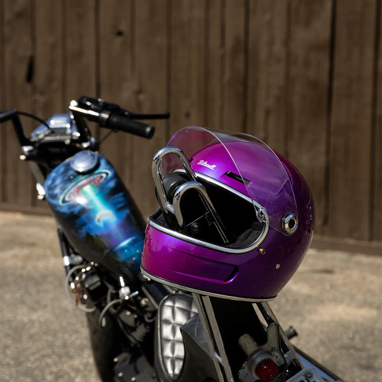 Biltwell Gringo SV Purple Grape Helmet Custom Rogue Motorcycles Perth