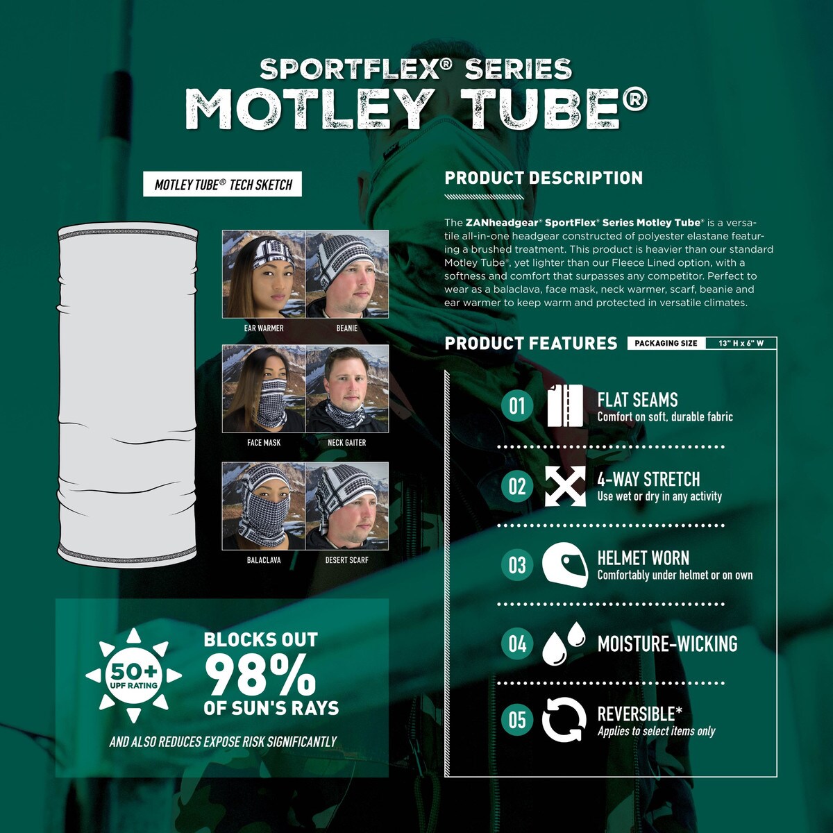 Motley Tube | Red Paisley