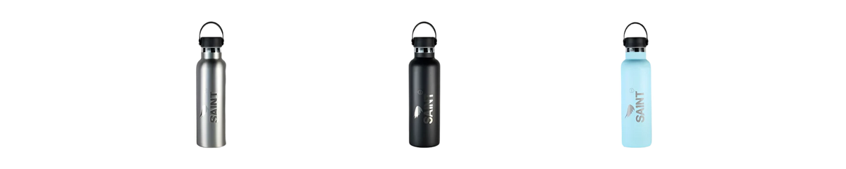 SAINT STAINLESS STEEL BOTTLE 750ML - BLACK/SILVER/MINT
