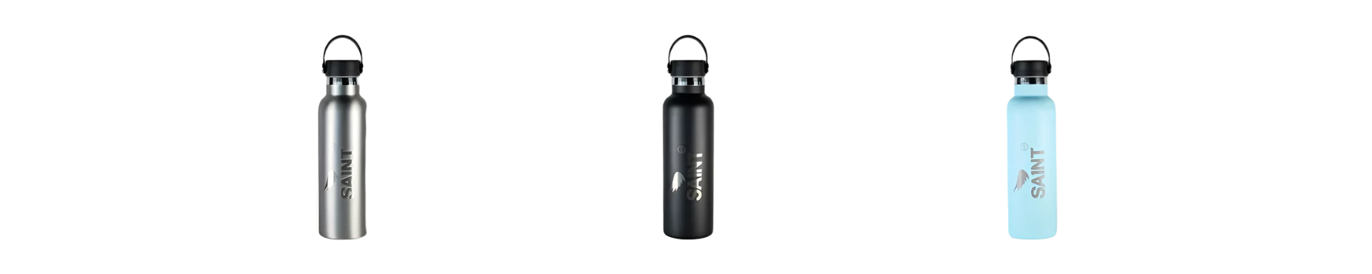 SAINT STAINLESS STEEL BOTTLE 750ML - BLACK/SILVER/MINT