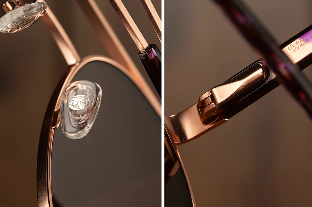 INCLINE SUNGLASSES: Rose Gold Polarized