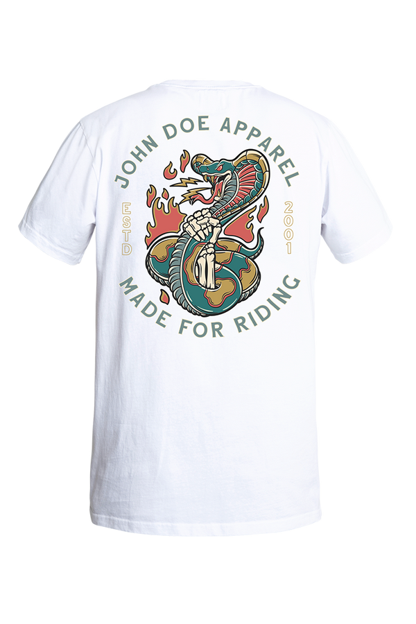SNAKE II T-SHIRT | WHITE - Rogue Motorcycles
