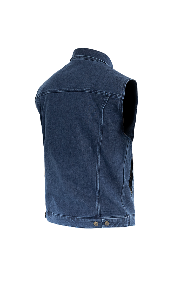 TRUCKER DENIM VEST INDIGO
