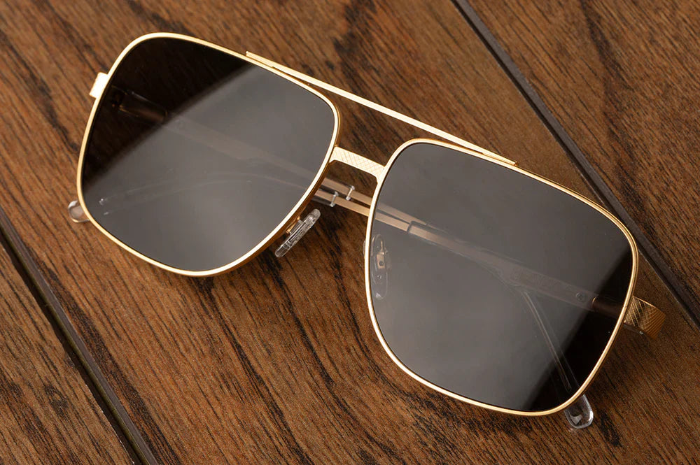 NIMITZ SUNGLASSES: Gold Photochromic