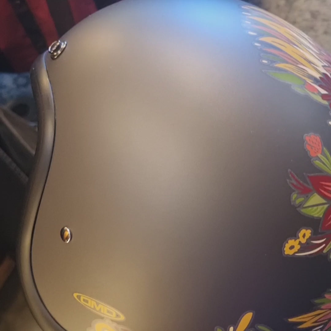 DMD - SKULL - RETRO OPEN FACE VINTAGE HELMET